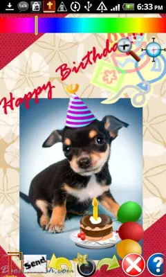 Birthday cards stickers for DoodleGram android App screenshot 1